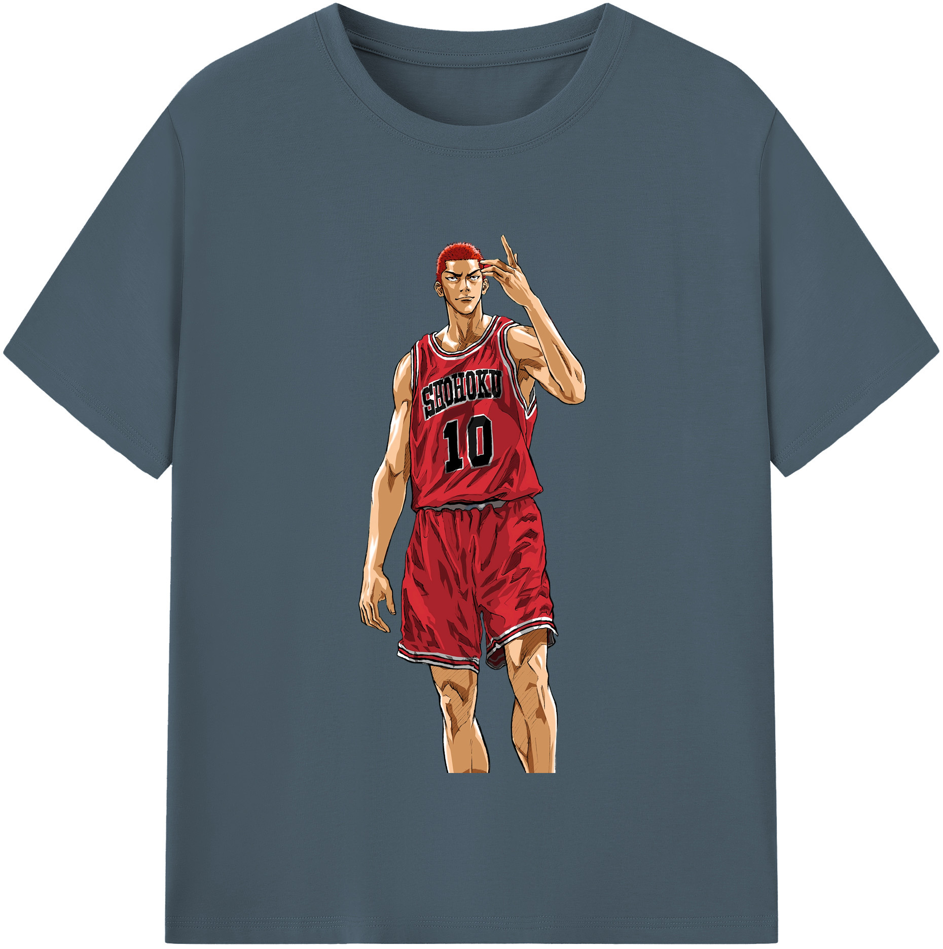 SLAM DUNK／スラムダンク 綿100％半袖Tシャツ（フロントプリント）